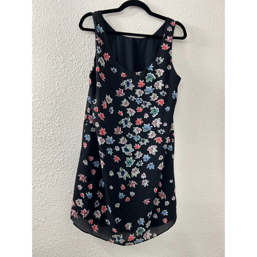 Katherine Barclay Sleeveless Dress Black Floral Ethereal Whimsical Fairy Size 10